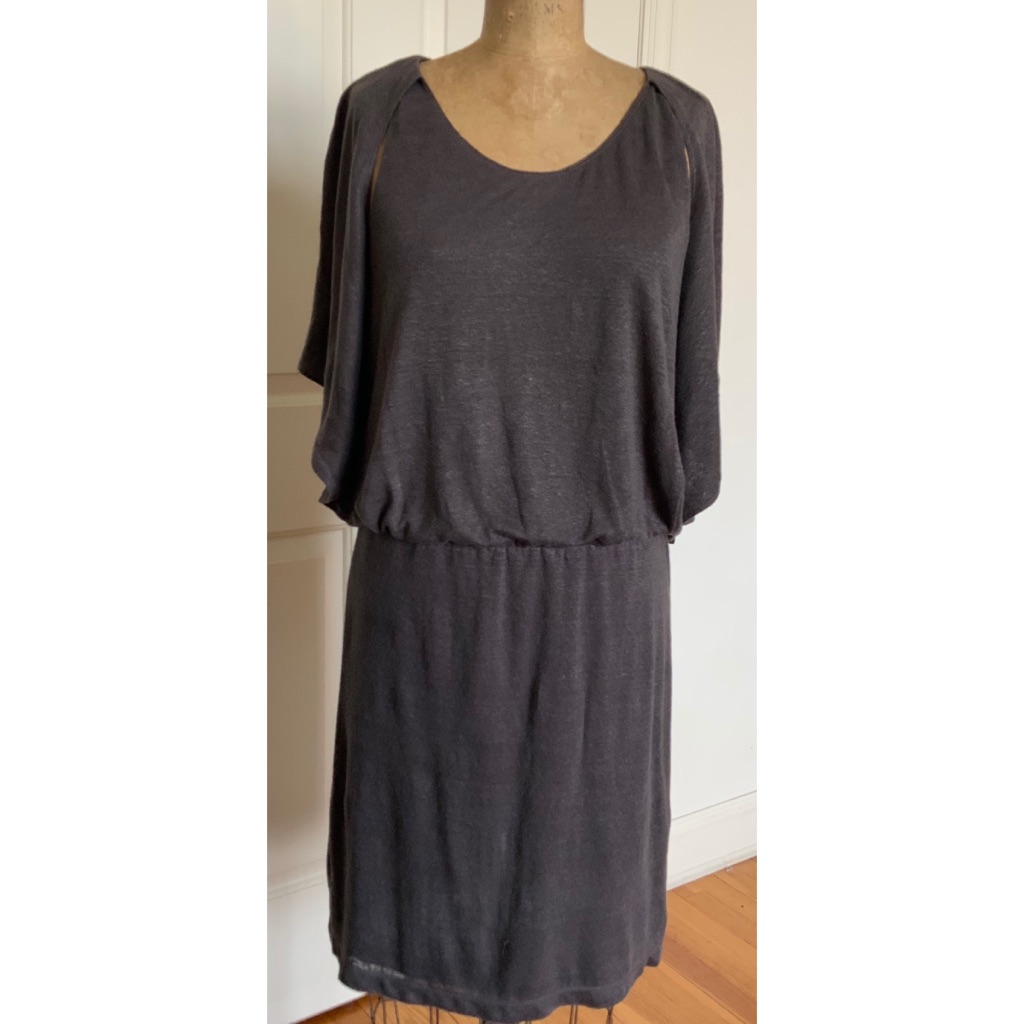 Robert Rodriguez Silk Pleated Back Blouson Dress 4